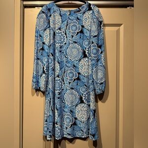 Tommy Hilfiger Blue and White Paisley Dress size 4 NWOT